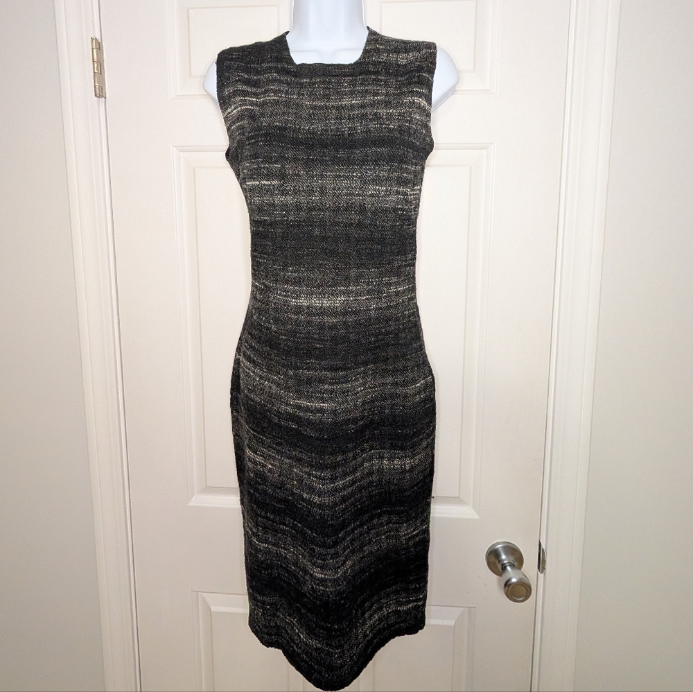Elegant Black & Gray Formal Sleeveless Dress
